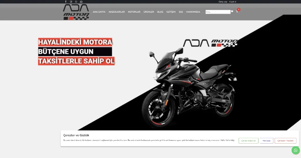 Ada Motor İstanbul Motosiklet & Ekipman E-Ticaret Mağazası