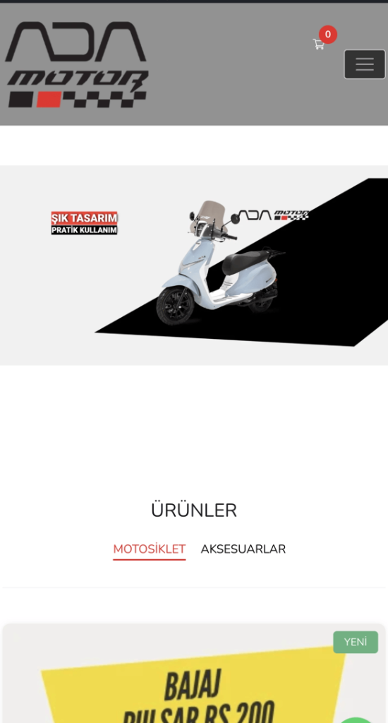 Ada Motor İstanbul Mobil Görünüm 1