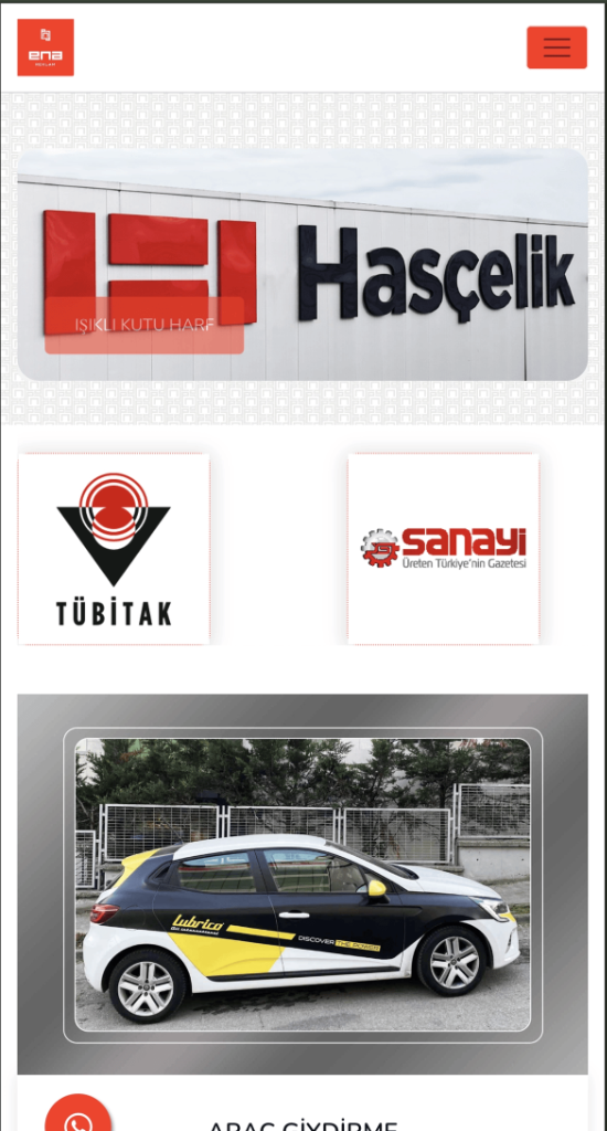 ENA Tabela & Reklam Mobil Görünüm 2