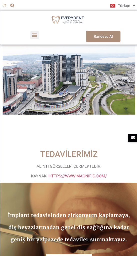 EveryDent Özel Ağız ve Diş Sağlığı Polikliniği Mobil Görünüm 1