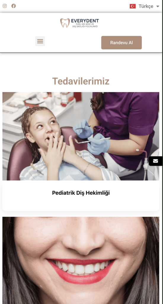 EveryDent Özel Ağız ve Diş Sağlığı Polikliniği Mobil Görünüm 2