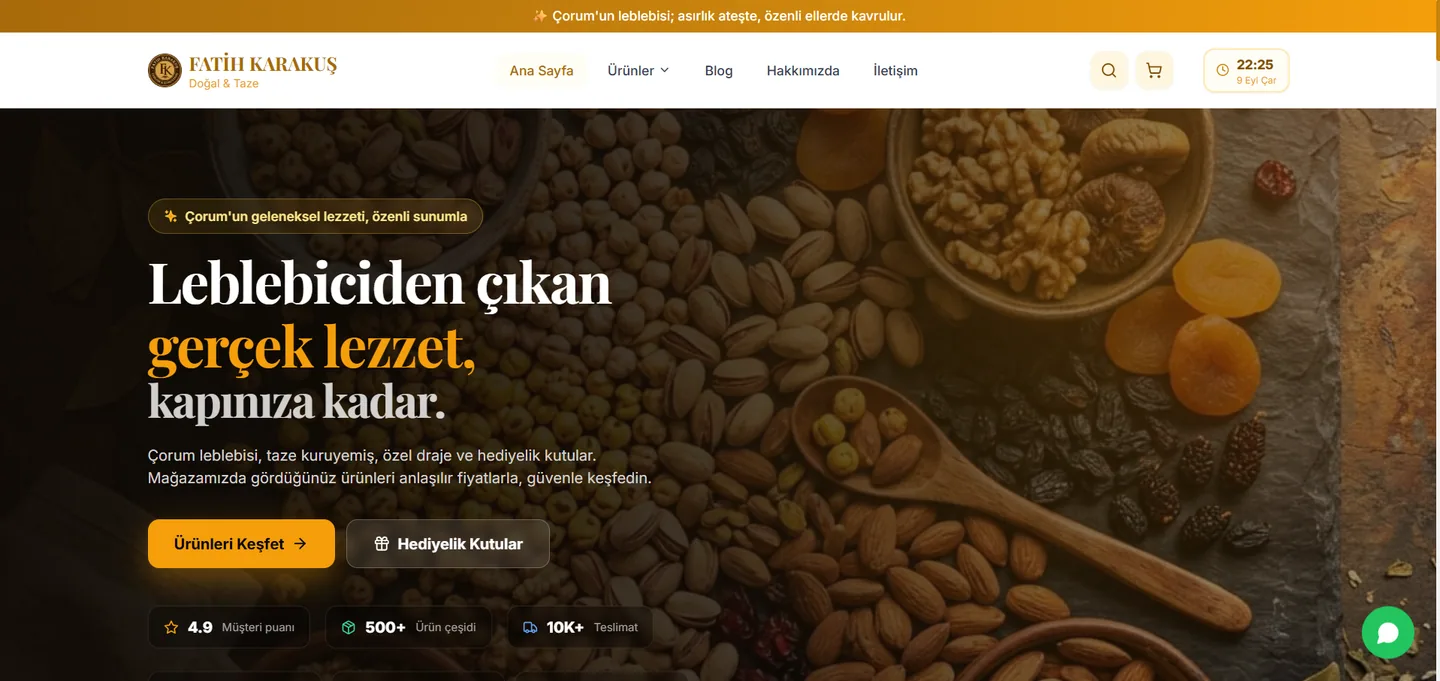 FK Kuruyemiş E-Ticaret Vitrini