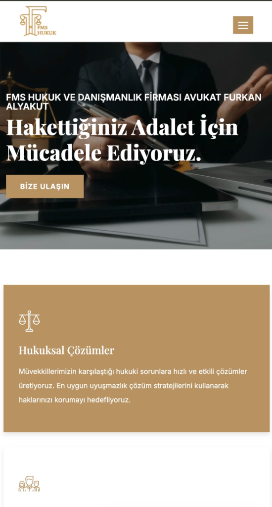 FMS Hukuk & Danışmanlık Mobil Görünüm 1